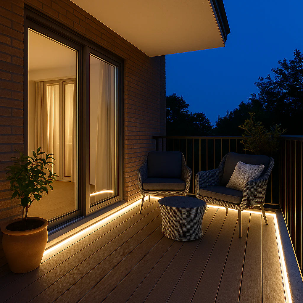 Waterproof Recessed LED Under-Tread Stair Light – Modern Flexible LED Strip Lighting