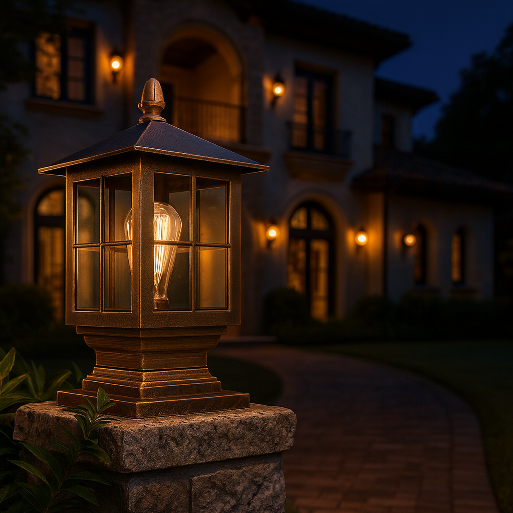 Classic Solar LED Post Lantern – Waterproof Outdoor Garden & Pathway Light