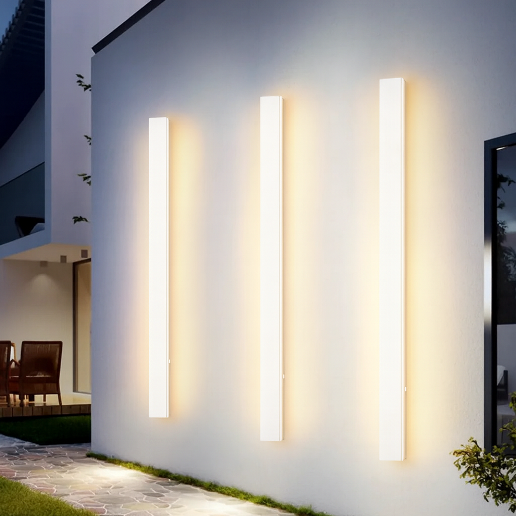 Black Long LED Linear Wall Light – Modern Outdoor LED Wall Lighting