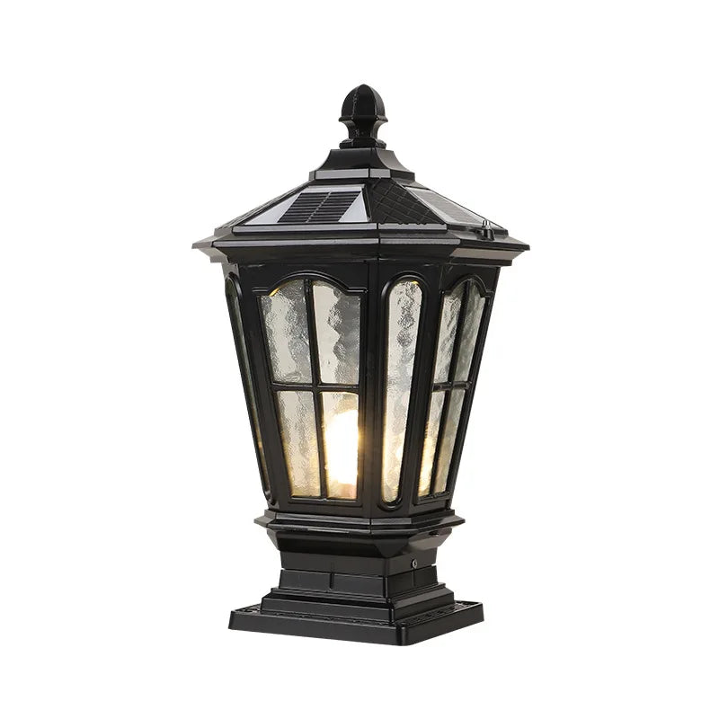 SolarGlow Classic LED Post Lantern – Waterproof Solar Pillar Light for Outdoor Gardens & Entrances