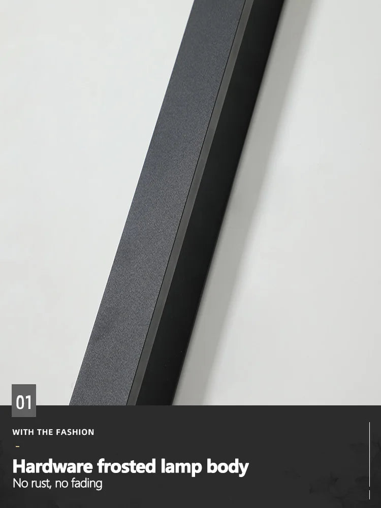 Black Long LED Linear Wall Light – Modern Outdoor LED Wall Lighting
