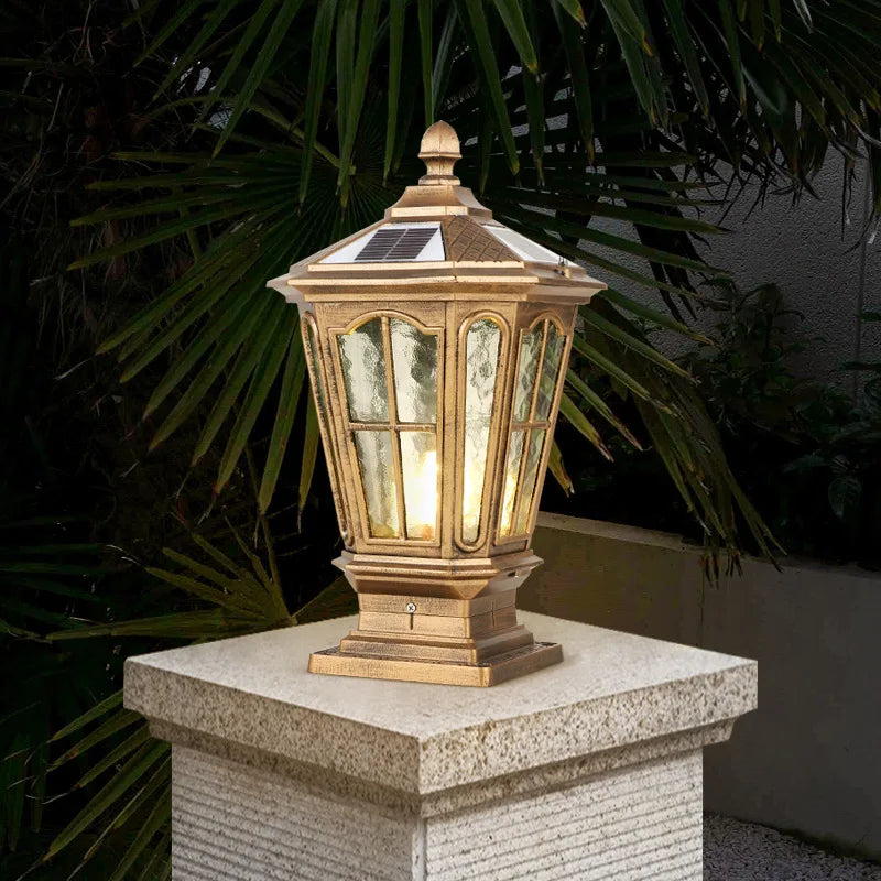 SolarGlow Classic LED Post Lantern – Waterproof Solar Pillar Light for Outdoor Gardens & Entrances