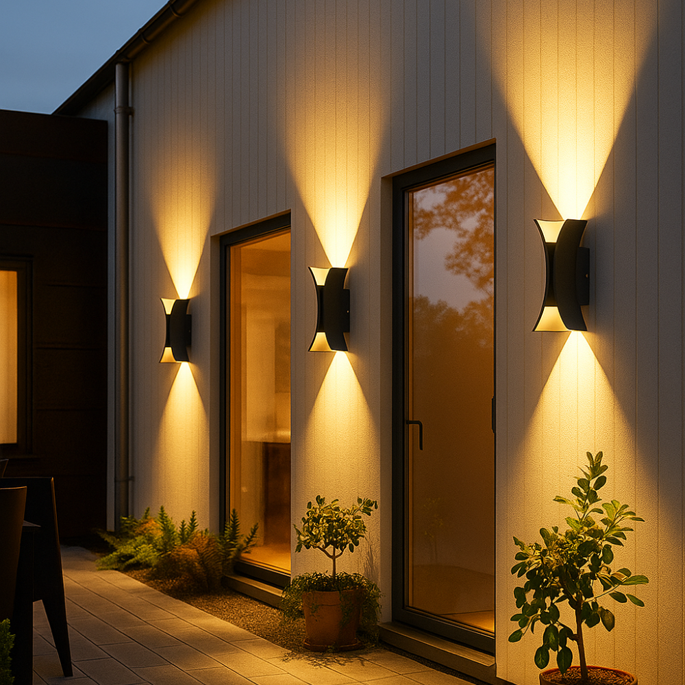 Modern Up & Down LED Outdoor Wall Light – Waterproof Exterior Sconce